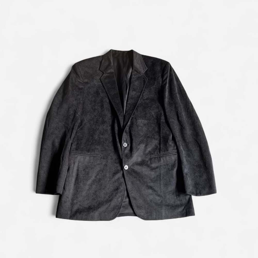 Circle S Western Blazer 42L Suede Black Coat